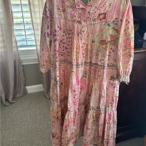 Magnolia Pearl Pink Floral Long Sleeve Dress